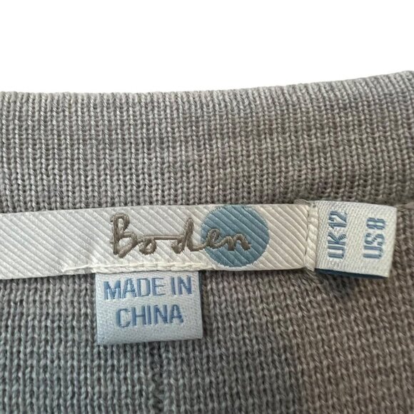 Boden Colorblock Wool Double Breasted British Cardigan Sweater Coat  Size 8 - Picture 6 of 11